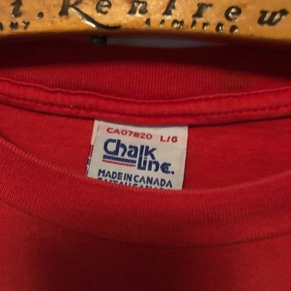 Vintage Montreal Canadiens T-shirt Single Stitch Size Large Chalk Lineq - Picture 5 of 9
